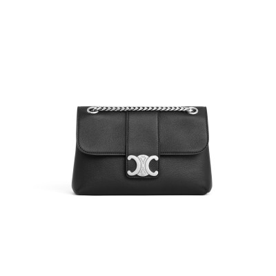 CELINE TEEN CELINE VICTOIRE BAG IN SUPPLE GRAINED CALFSKIN 116593FDU.38SI (23.5*14*8cm)